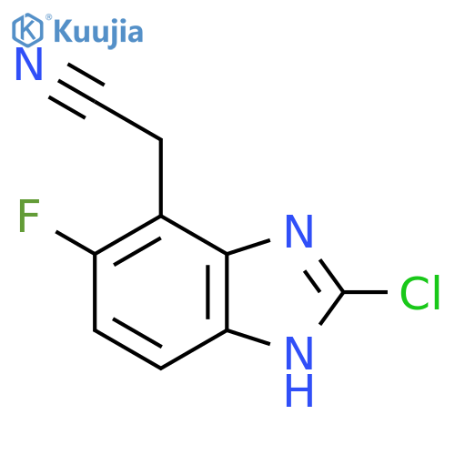 2-Chloro-6-fluoro-1H-benzimidazole-7-acetonitrile structure