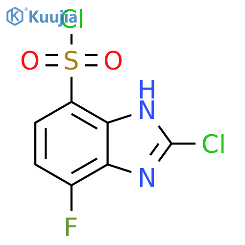 2-Chloro-4-fluoro-1H-benzimidazole-7-sulfonyl chloride structure