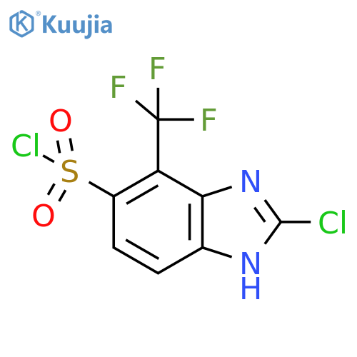 2-Chloro-7-trifluoromethyl-1H-benzimidazole-6-sulfonyl chloride structure