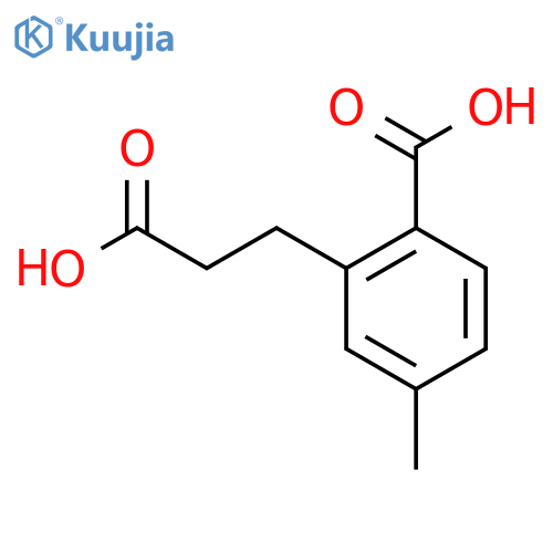 2-(2-Carboxyethyl)-4-methylbenzoic acid structure