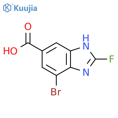 7-Bromo-2-fluoro-1H-benzimidazole-5-carboxylic acid structure