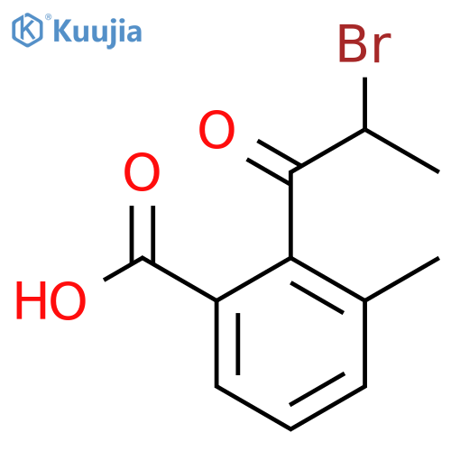 2-(2-Bromopropanoyl)-3-methylbenzoic acid structure