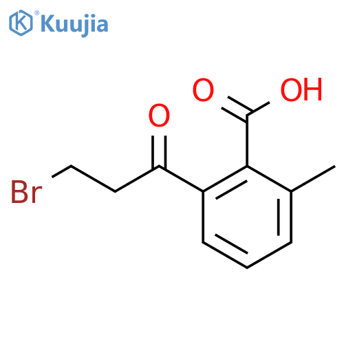 2-(3-Bromopropanoyl)-6-methylbenzoic acid structure