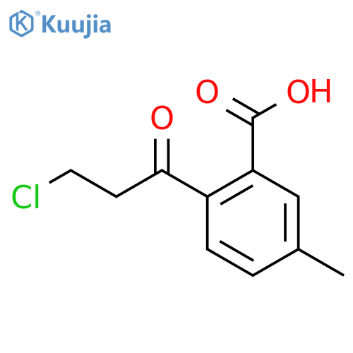 2-(3-Chloropropanoyl)-5-methylbenzoic acid structure