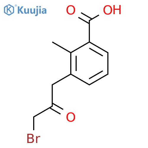 3-(3-Bromo-2-oxopropyl)-2-methylbenzoic acid structure