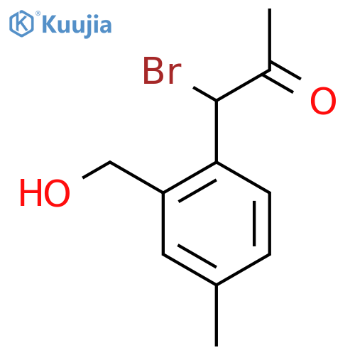 2-(1-Bromo-2-oxopropyl)-5-methylbenzyl alcohol structure