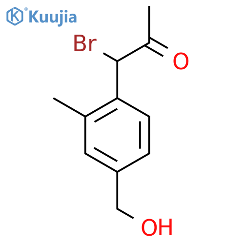 4-(1-Bromo-2-oxopropyl)-3-methylbenzyl alcohol structure