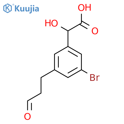 3-Bromo-5-(3-oxopropyl)mandelic acid structure