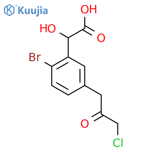 2-Bromo-5-(3-chloro-2-oxopropyl)mandelic acid structure