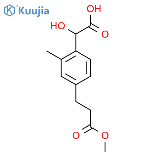 4-(3-Methoxy-3-oxopropyl)-2-methylmandelic acid structure