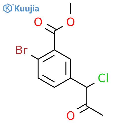 Methyl 2-bromo-5-(1-chloro-2-oxopropyl)benzoate structure