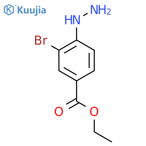 Ethyl 3-bromo-4-hydrazinylbenzoate structure