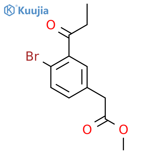 Methyl 4-bromo-3-propionylphenylacetate structure