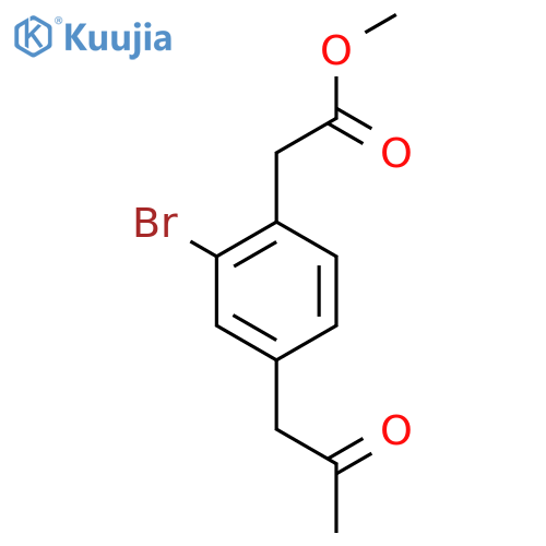 Methyl 2-bromo-4-(2-oxopropyl)phenylacetate structure