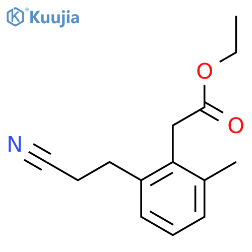 Ethyl 2-(2-cyanoethyl)-6-methylphenylacetate structure