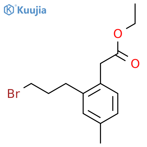 Ethyl 2-(3-bromopropyl)-4-methylphenylacetate structure