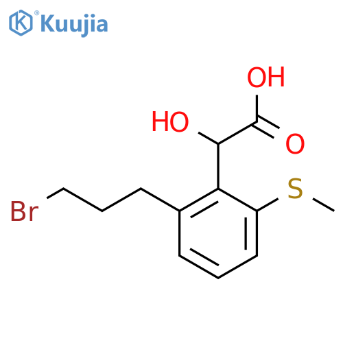 2-(3-Bromopropyl)-6-(methylthio)mandelic acid structure