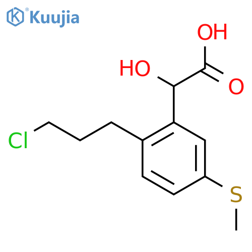 2-(3-Chloropropyl)-5-(methylthio)mandelic acid structure