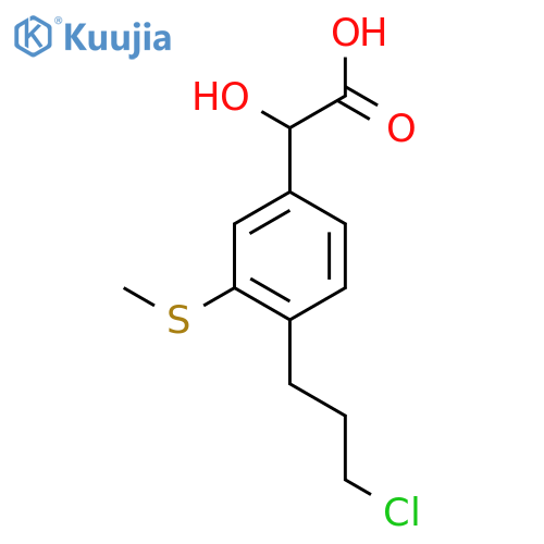 4-(3-Chloropropyl)-3-(methylthio)mandelic acid structure