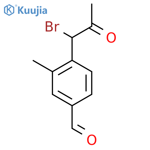 4-(1-Bromo-2-oxopropyl)-3-methylbenzaldehyde structure