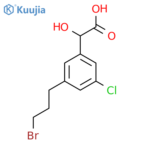 3-(3-Bromopropyl)-5-chloromandelic acid structure
