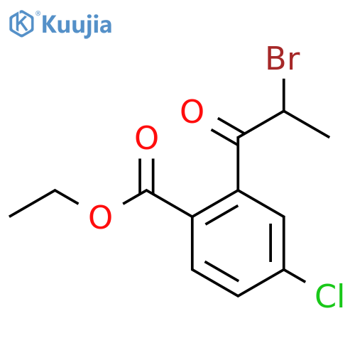 Ethyl 2-(2-bromopropanoyl)-4-chlorobenzoate structure