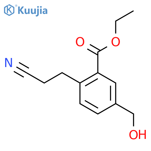 Ethyl 2-(2-cyanoethyl)-5-(hydroxymethyl)benzoate structure