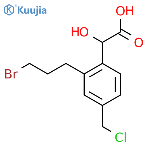 2-(3-Bromopropyl)-4-(chloromethyl)mandelic acid structure