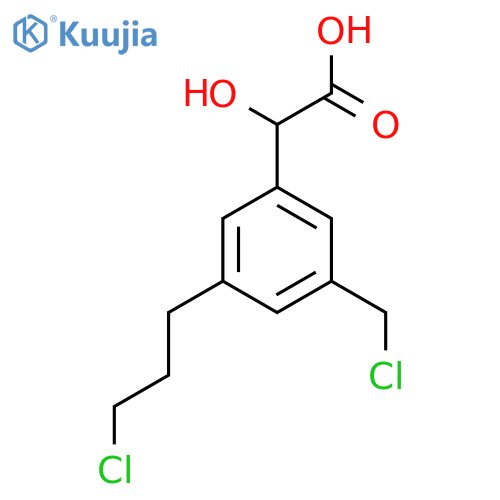 3-(Chloromethyl)-5-(3-chloropropyl)mandelic acid structure