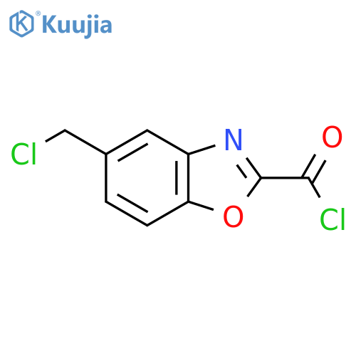 5-(Chloromethyl)benzo[d]oxazole-2-carbonyl chloride structure