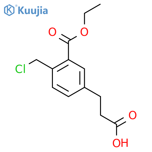 Ethyl 5-(2-carboxyethyl)-2-(chloromethyl)benzoate structure