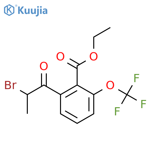 Ethyl 2-(2-bromopropanoyl)-6-(trifluoromethoxy)benzoate structure