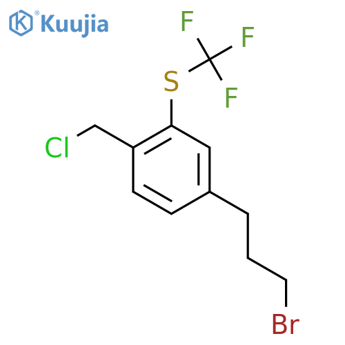 4-(3-Bromopropyl)-2-(trifluoromethylthio)benzyl chloride structure