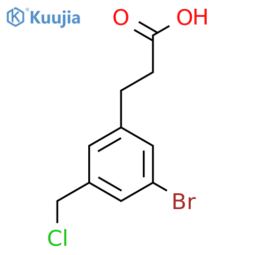 3-(3-Bromo-5-(chloromethyl)phenyl)propanoic acid structure