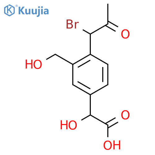 4-(1-Bromo-2-oxopropyl)-3-(hydroxymethyl)mandelic acid structure
