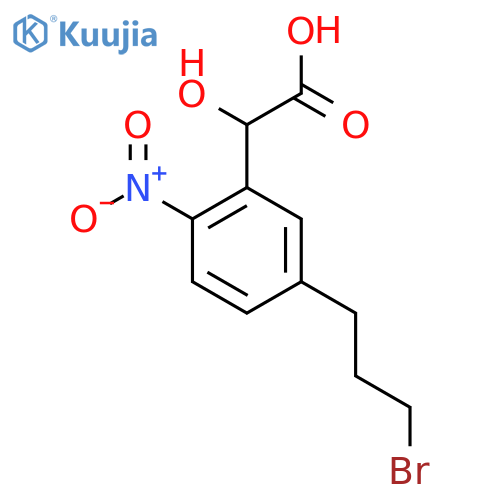 5-(3-Bromopropyl)-2-nitromandelic acid structure