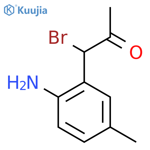 1-(2-Amino-5-methylphenyl)-1-bromopropan-2-one structure