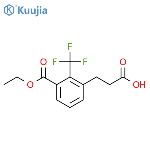 Ethyl 3-(2-carboxyethyl)-2-(trifluoromethyl)benzoate structure