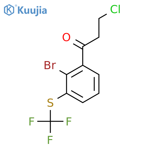 1-(2-Bromo-3-(trifluoromethylthio)phenyl)-3-chloropropan-1-one structure