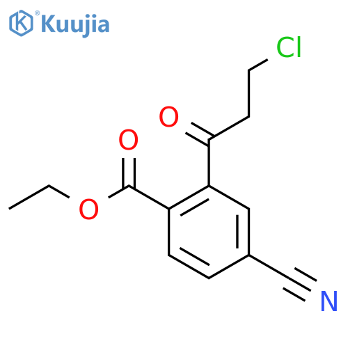 Ethyl 2-(3-chloropropanoyl)-4-cyanobenzoate structure