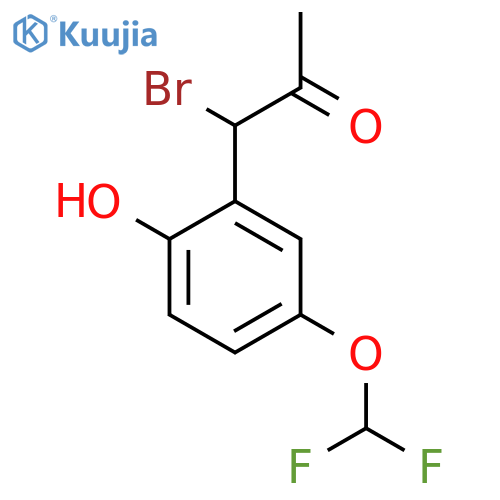 1-Bromo-1-(5-(difluoromethoxy)-2-hydroxyphenyl)propan-2-one structure
