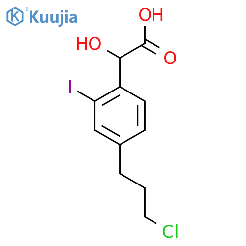 4-(3-Chloropropyl)-2-iodomandelic acid structure