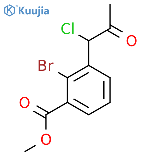 Methyl 2-bromo-3-(1-chloro-2-oxopropyl)benzoate structure