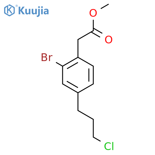 Methyl 2-bromo-4-(3-chloropropyl)phenylacetate structure