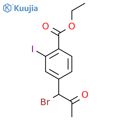 Ethyl 4-(1-bromo-2-oxopropyl)-2-iodobenzoate structure