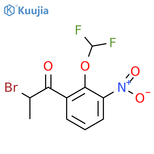 2-Bromo-1-(2-(difluoromethoxy)-3-nitrophenyl)propan-1-one structure
