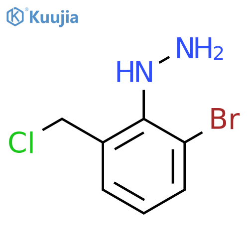 3-Bromo-2-hydrazinylbenzyl chloride structure