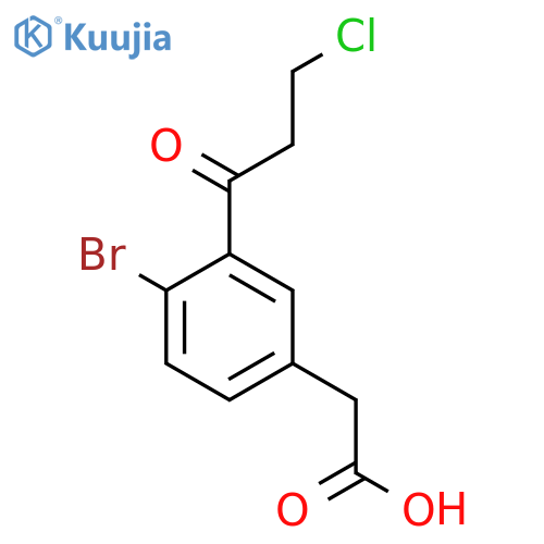 4-Bromo-3-(3-chloropropanoyl)phenylacetic acid structure