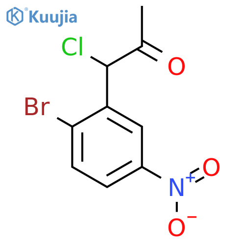 1-(2-Bromo-5-nitrophenyl)-1-chloropropan-2-one structure