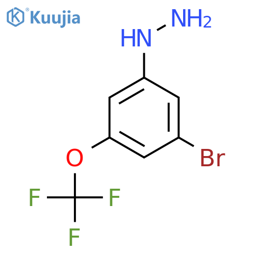 1-(3-Bromo-5-(trifluoromethoxy)phenyl)hydrazine structure